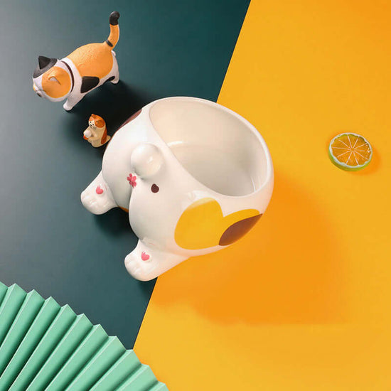TAILTRAIL Elevated Ceramic Pet Food and Water Bowl