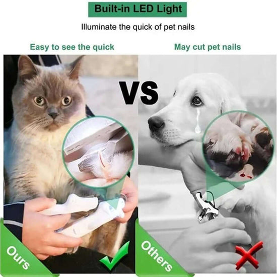 TAILTRAIL LED Pet Nail Clippers Stainless Steel Dog Cat Trimmer