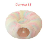 Soft and colorful TAILTRAIL 2-in-1 round tunnel cat bed with a cozy design, diameter 85 cm.