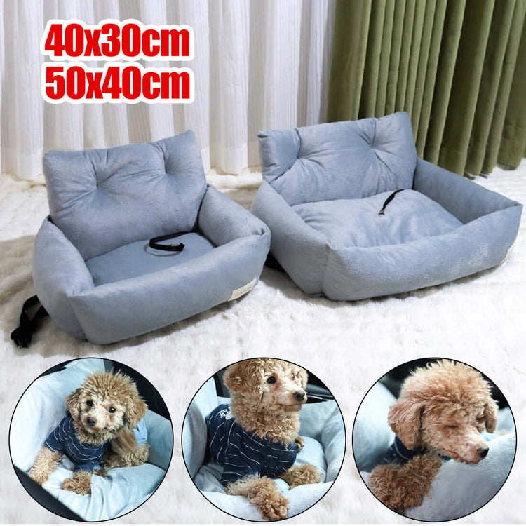 TAILTRAIL Travel Dog Bed Soft Washable Pet Cushion Gray