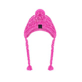 Vibrant pink dog cap with braids and pompom, perfect for outdoor adventures, TAILTRAIL accessory.