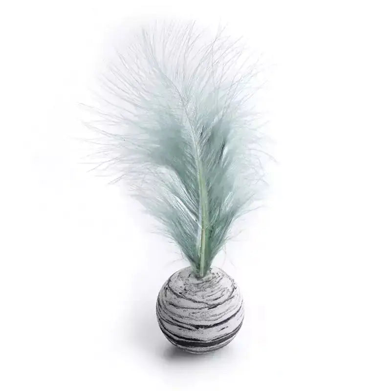 TAILTRAIL cat toy feather ball with natural feathers for engaging play and exercise.