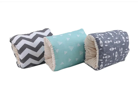 Cozy Nest pillows featuring playful patterns, enhancing the TAILTRAIL experience for nurturing parent-child bonds.