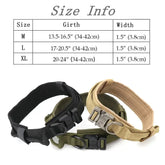 Size information for TAILTRAIL dog collars in various sizes and colors for easy fitting.