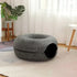 Dark Gray TAILTRAIL Cat Donut Bed Tunnel made of premium felt material, designed for small cats, durable and cozy.