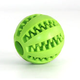 Interactive rubber ball for pets by TAILTRAIL, medium size in green, featuring a textured surface for engaging play.