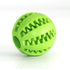 Interactive rubber ball for pets by TAILTRAIL, medium size in green, featuring a textured surface for engaging play.