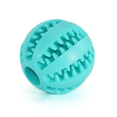 TAILTRAIL Interactive Toy Ball for dogs and cats, made of durable turquoise rubber, ideal for active play.