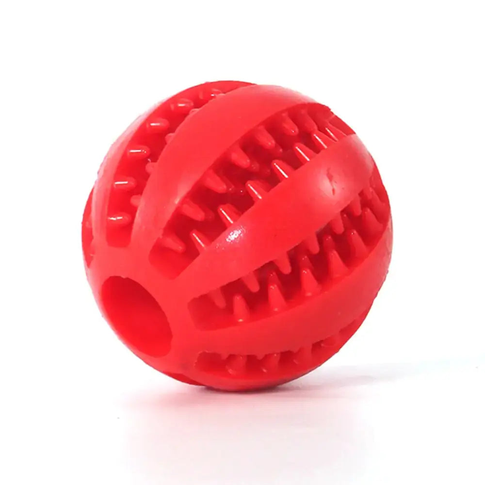 TAILTRAIL Interactive Toy Ball for dogs and cats, red rubber ball designed for play and stimulation.