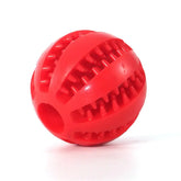 TAILTRAIL Interactive Toy Ball for dogs and cats, red rubber ball designed for play and stimulation.