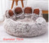 Long Plush Cat Bed by TAILTRAIL, 70cm diameter, extra plush material for cozy cat comfort.