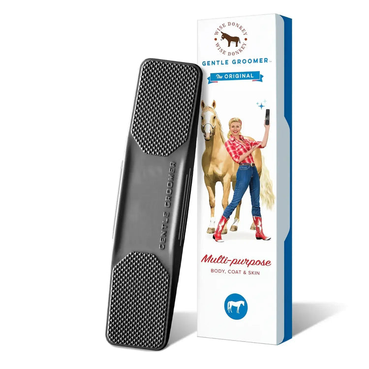 Gentle Groomer Brush by TAILTRAIL for pets, shown with packaging, ideal for body, coat, and skin grooming.