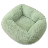 Plush Pet Bed TAILTRAIL in soft mint green color, featuring non-slip bottom for ultimate comfort and cozy sleep.