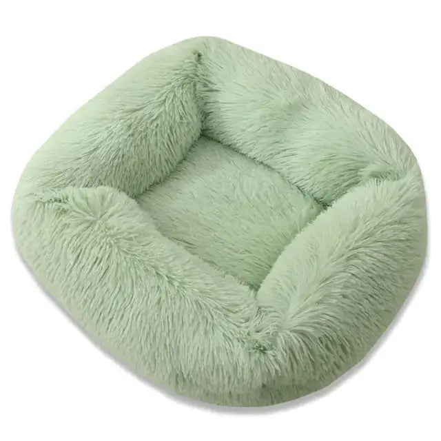Plush Pet Bed TAILTRAIL in soft mint green color, featuring non-slip bottom for ultimate comfort and cozy sleep.