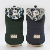 Stylish TAILTRAIL dog coats featuring camo patterns, perfect for keeping your dog warm in winter.