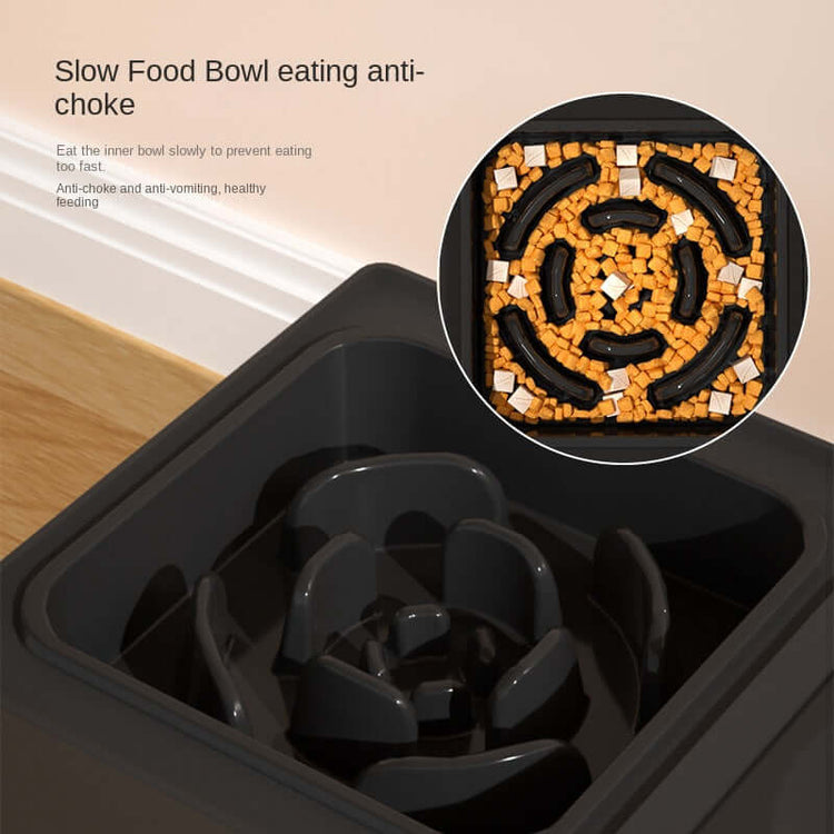 TAILTRAIL Adjustable Elevated Double Dog Feeding Bowls