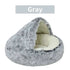 Soft Plush Pet Bed in Gray color by TAILTRAIL for cozy and secure pet napping.
