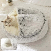 Soft Plush Pet Bed by TAILTRAIL with cozy raised edges for pets who love to burrow. Ideal for snuggly sleep.