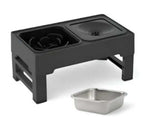 TAILTRAIL Adjustable Elevated Double Dog Feeding Bowls
