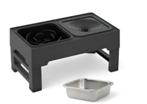 TAILTRAIL Adjustable Elevated Double Dog Feeding Bowls