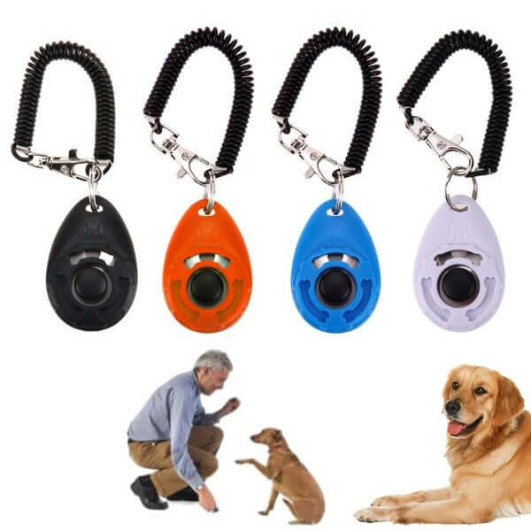 TAILTRAIL Drop-Shaped Pet Training Clicker with Key Ring