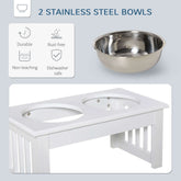 TAILTRAIL Elevated Puppy Feeding Station with Stainless Steel Bowls