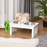 TAILTRAIL Elevated Puppy Feeding Station with Stainless Steel Bowls