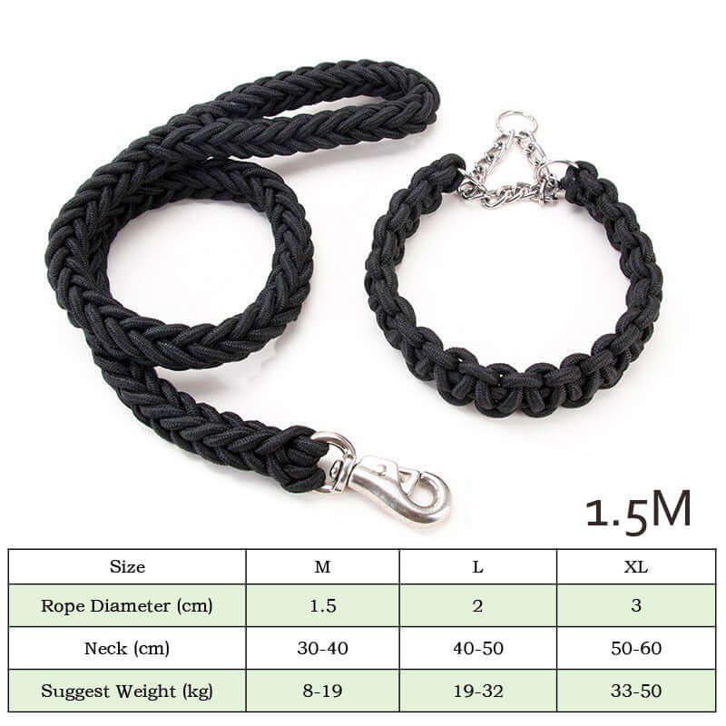 TAILTRAIL Heavy-Duty Nylon Dog Collar and Leash Set