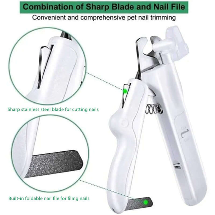 TAILTRAIL LED Pet Nail Clippers Stainless Steel Dog Cat Trimmer