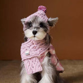 TAILTRAIL Pet Dog Wool Hat and Scarf Winter Accessory Set
