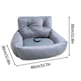 TAILTRAIL Travel Dog Bed Soft Washable Pet Cushion Gray