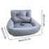 TAILTRAIL Travel Dog Bed Soft Washable Pet Cushion Gray