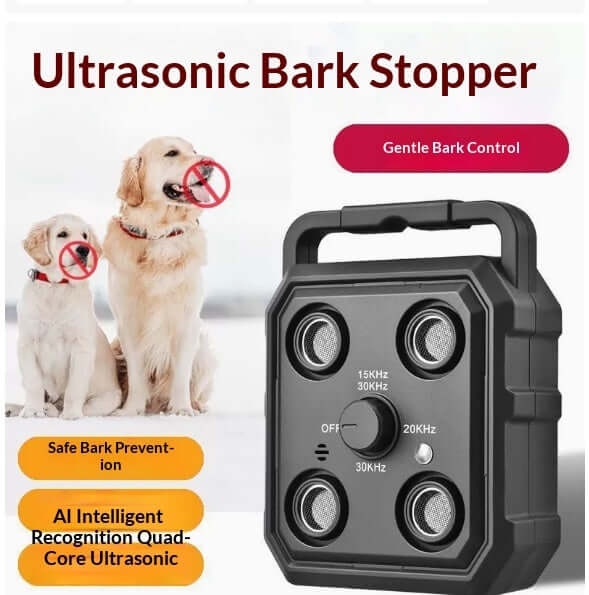 Ultrasonic Dog Training Device TAILTRAIL for bark control and safe behavior prevention with LED features.