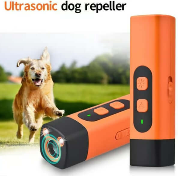 Pet Dog Repeller TAILTRAIL ultrasonic device for training and deterring barking with LED flashlight.
