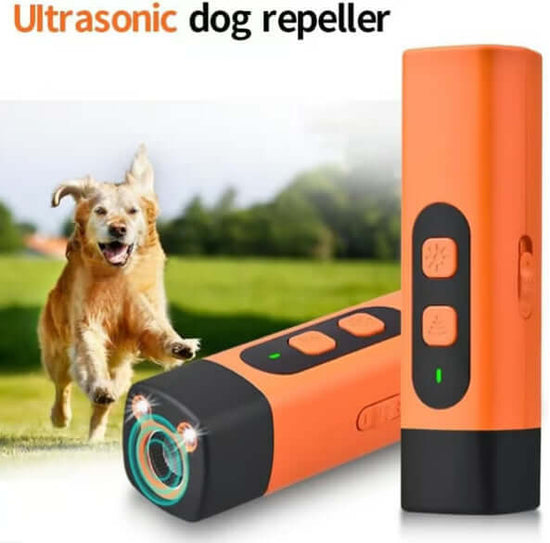 Pet Dog Repeller TAILTRAIL ultrasonic device for training and deterring barking with LED flashlight.